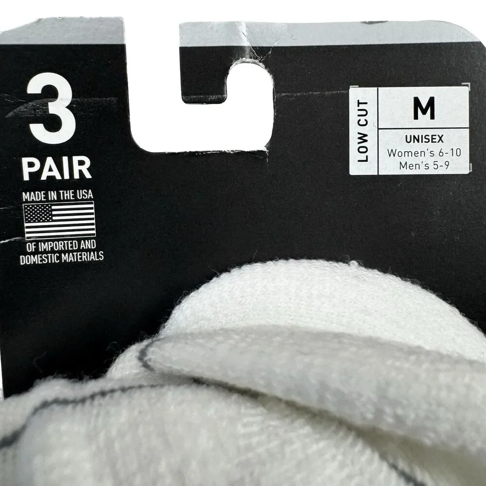 Ariat VentTEK VentTek Performance Size M 5-9 Socks Low Cut 3 Pairs White New